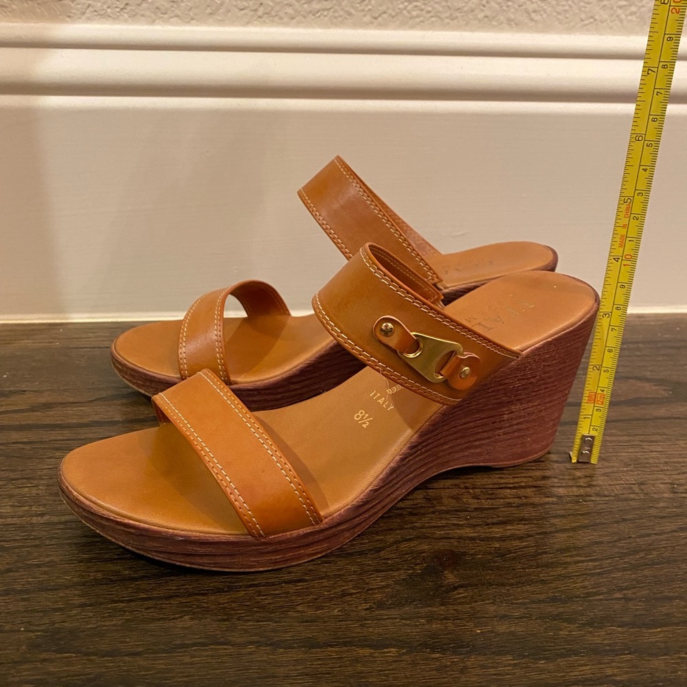 Genuine leather wedges